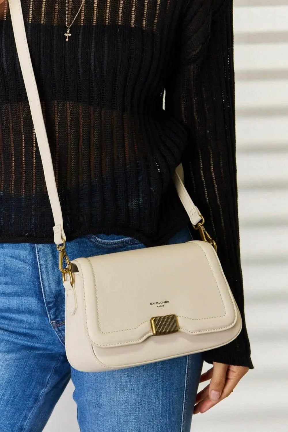 Chic faux leather crossbody bag - Love Salve